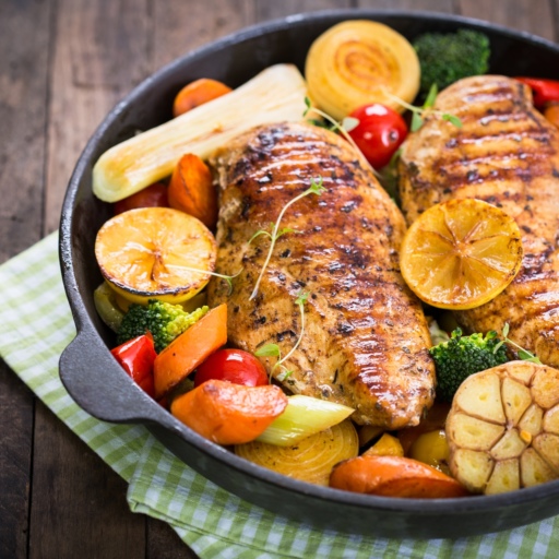 Lemon Chicken Steak with Vegetables